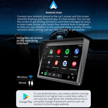 Load image into Gallery viewer, 7 inch Wireless CarPlay Radio Multimedia Player 1080P IPS Touch Screen MP5 Radios Bluetooth Monitor, B600W