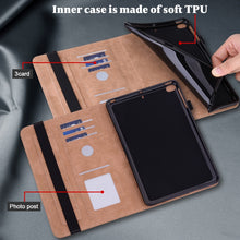 Load image into Gallery viewer, Solid Color Embossed Striped Leather Tablet Case, For iPad 10th Gen 10.9 2022