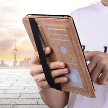 Load image into Gallery viewer, Solid Color Embossed Striped Leather Tablet Case, For iPad 10th Gen 10.9 2022