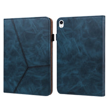 Load image into Gallery viewer, Solid Color Embossed Striped Leather Tablet Case, For iPad 10th Gen 10.9 2022