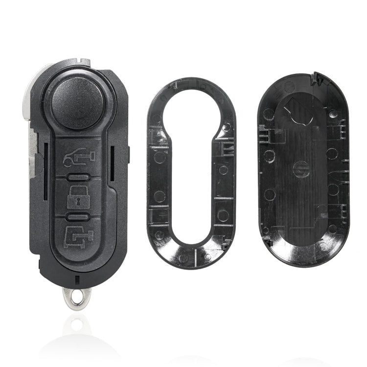 For Fiat 3 Button Folding Car Key Case Remote Control Shell SIP22, Black Switch Button, White Switch Button, Black Special Button, White Switch Trunk Button