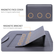 Load image into Gallery viewer, PU Leather 4 in 1 Laptop Bag with Functional Bracket, For MacBook 12 / 14 inch, For MacBook 15 / 16 inch