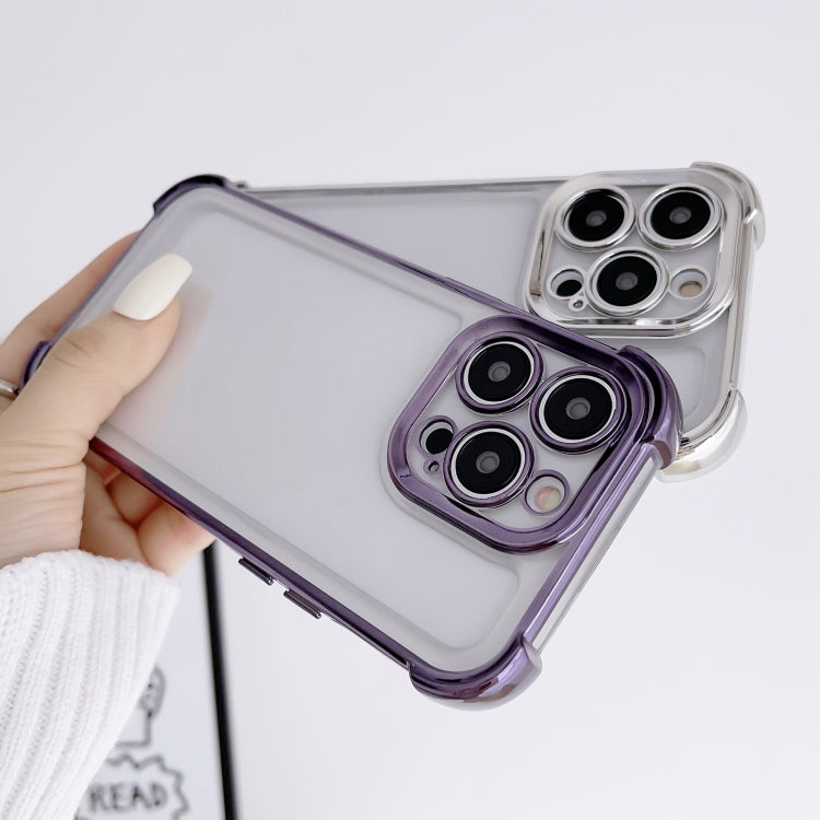 Electroplating Four-corner Shockproof Space Phone Case, For iPhone 11 Pro