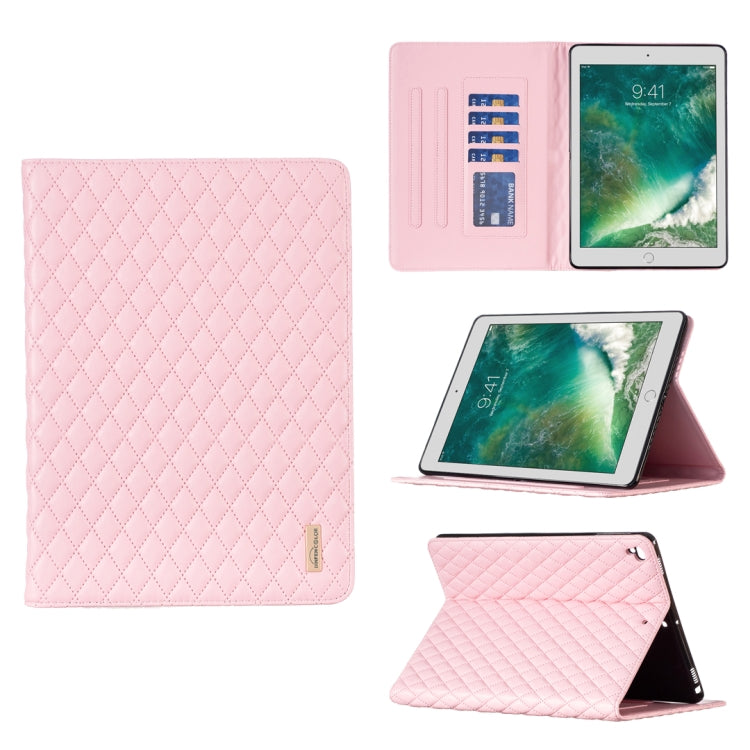Elegant Rhombic Texture Horizontal Flip Leather Tablet Case, For iPad Pro 11 2022 / 2021 / 2020, For iPad mini 6 / mini 2024, For iPad mini 5 / 4 / 3 / 2 / 1, For iPad Pro 10.5 2019 / 10.2, For iPad 8 / 7 / 6 / 5 9.7 inch