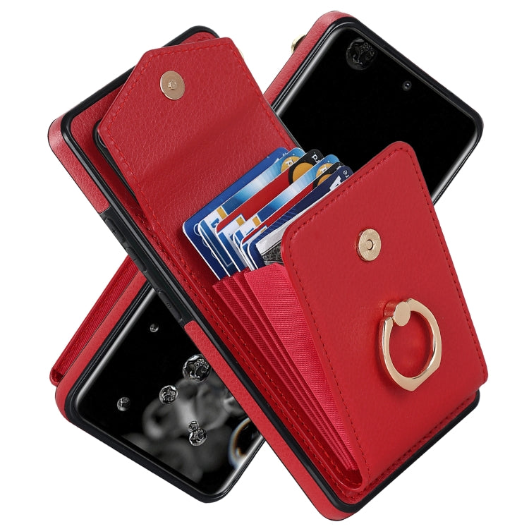 Ring Holder RFID Card Slot Phone Case, For iPhone XR, For iPhone XS Max, For Samsung Galaxy A33 5G, For Samsung Galaxy A51 5G, For Samsung Galaxy A53 5G, For Samsung Galaxy A71 5G, For Samsung Galaxy S20, For Samsung Galaxy S20 Ultra                   ...