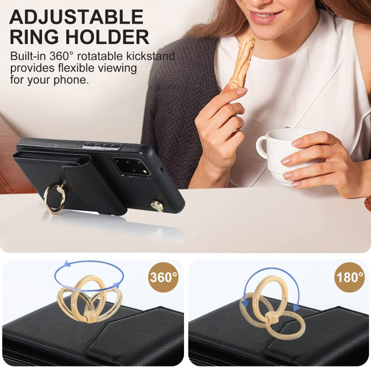 Ring Holder RFID Card Slot Phone Case, For Samsung Galaxy S20+