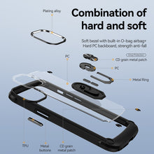 Load image into Gallery viewer, TPU + PC Lens Protection Phone Case with Ring Holder, For iPhone 11, For iPhone 11 Pro, For iPhone 11 Pro Max, For iPhone XS / X, For iPhone XS Max, For iPhone XR, For iPhone 12 / 12 Pro, For iPhone 12 Pro Max