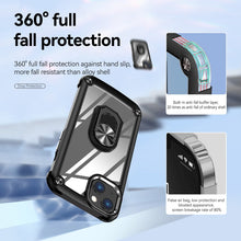 Load image into Gallery viewer, TPU + PC Lens Protection Phone Case with Ring Holder, For iPhone 11, For iPhone 11 Pro, For iPhone 11 Pro Max, For iPhone XS / X, For iPhone XS Max, For iPhone XR, For iPhone 12 / 12 Pro, For iPhone 12 Pro Max