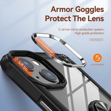 Load image into Gallery viewer, TPU + PC Lens Protection Phone Case with Ring Holder, For iPhone 11, For iPhone 11 Pro, For iPhone 11 Pro Max, For iPhone XS / X, For iPhone XS Max, For iPhone XR, For iPhone 12 / 12 Pro, For iPhone 12 Pro Max