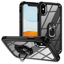 Load image into Gallery viewer, TPU + PC Lens Protection Phone Case with Ring Holder, For iPhone 11, For iPhone 11 Pro, For iPhone 11 Pro Max, For iPhone XS / X, For iPhone XS Max, For iPhone XR, For iPhone 12 / 12 Pro, For iPhone 12 Pro Max