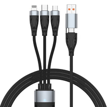 Load image into Gallery viewer, ADC-008 100W USB/Type-C to Type-C + 8 Pin + Micro USB Two to Three Fully Compatible Fast Charge Data Cable, 1.2m, 2m