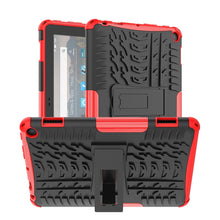 Load image into Gallery viewer, Tire Texture TPU + PC Tablet Case with Holder, For iPad 10th Gen 10.9 2022, For Amazon Kindle Fire HD 8 2022