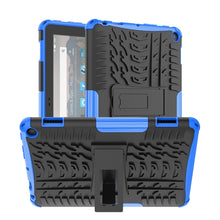 Load image into Gallery viewer, Tire Texture TPU + PC Tablet Case with Holder, For iPad 10th Gen 10.9 2022, For Amazon Kindle Fire HD 8 2022