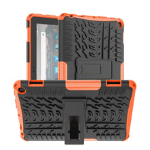 Load image into Gallery viewer, Tire Texture TPU + PC Tablet Case with Holder, For iPad 10th Gen 10.9 2022, For Amazon Kindle Fire HD 8 2022