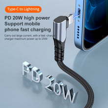 Load image into Gallery viewer, ADC-009 20W USB-C/Type-C to 8 Pin Double Elbow Data Cable, 0.4m, 1m, 2m