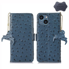 Load image into Gallery viewer, Ostrich Pattern Genuine Leather RFID Phone Case, For iPhone 15 Pro Max, For iPhone 15 Pro, For iPhone 15 Plus, For iPhone 15, For iPhone 14 Plus, For iPhone 14, For iPhone 14 Pro, For iPhone 14 Pro Max