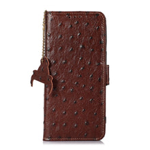Load image into Gallery viewer, Ostrich Pattern Genuine Leather RFID Phone Case, For iPhone 15 Pro Max, For iPhone 15 Pro, For iPhone 15 Plus, For iPhone 15, For iPhone 14 Plus, For iPhone 14, For iPhone 14 Pro, For iPhone 14 Pro Max