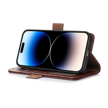 Load image into Gallery viewer, Ostrich Pattern Genuine Leather RFID Phone Case, For iPhone 15 Pro Max, For iPhone 15 Pro, For iPhone 15 Plus, For iPhone 15, For iPhone 14 Plus, For iPhone 14, For iPhone 14 Pro, For iPhone 14 Pro Max