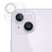 Load image into Gallery viewer, Tempered Glass Glitter CD Texture Back Camera Film, For iPhone 14 / 14 Plus (1 PC), For iPhone 14 Pro Max / 14 Pro (1 PC)