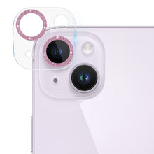 Load image into Gallery viewer, Tempered Glass Glitter CD Texture Back Camera Film, For iPhone 14 / 14 Plus (1 PC), For iPhone 14 Pro Max / 14 Pro (1 PC)