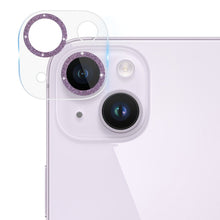 Load image into Gallery viewer, Tempered Glass Glitter CD Texture Back Camera Film, For iPhone 14 / 14 Plus (1 PC), For iPhone 14 Pro Max / 14 Pro (1 PC)
