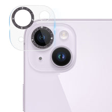 Load image into Gallery viewer, Tempered Glass Glitter CD Texture Back Camera Film, For iPhone 14 / 14 Plus (1 PC), For iPhone 14 Pro Max / 14 Pro (1 PC)