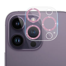Load image into Gallery viewer, Tempered Glass Glitter CD Texture Back Camera Film, For iPhone 14 / 14 Plus (1 PC), For iPhone 14 Pro Max / 14 Pro (1 PC)