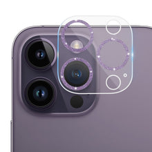 Load image into Gallery viewer, Tempered Glass Glitter CD Texture Back Camera Film, For iPhone 14 / 14 Plus (1 PC), For iPhone 14 Pro Max / 14 Pro (1 PC)