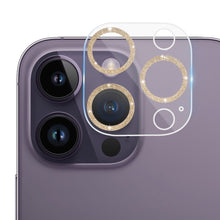 Load image into Gallery viewer, Tempered Glass Glitter CD Texture Back Camera Film, For iPhone 14 / 14 Plus (1 PC), For iPhone 14 Pro Max / 14 Pro (1 PC)
