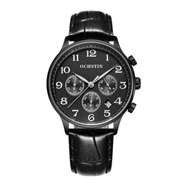 Multifunctional Quartz Men Leather Watch