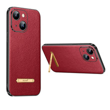Load image into Gallery viewer, SULADA Famous Artisan Series Litchi Leather PC + TPU Phone Case, For iPhone 14, For iPhone 14 Plus, For iPhone 14 Pro, For iPhone 14 Pro Max