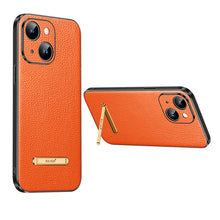 Load image into Gallery viewer, SULADA Famous Artisan Series Litchi Leather PC + TPU Phone Case, For iPhone 14, For iPhone 14 Plus, For iPhone 14 Pro, For iPhone 14 Pro Max