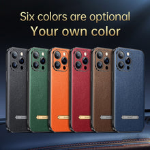 Load image into Gallery viewer, SULADA Famous Artisan Series Litchi Leather PC + TPU Phone Case, For iPhone 14, For iPhone 14 Plus, For iPhone 14 Pro, For iPhone 14 Pro Max