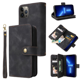 Multifunctional Card Slot Zipper Wallet Flip Leather Phone Case, For iPhone 11, For iPhone 11 Pro, For iPhone 11 Pro Max, For iPhone 12 Pro Max, For iPhone 12 Pro, For iPhone 12 mini, For iPhone 12, For iPhone 13 mini, For iPhone 13