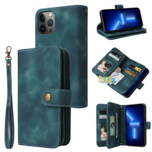 Load image into Gallery viewer, Multifunctional Card Slot Zipper Wallet Flip Leather Phone Case, For iPhone 13 Pro, For iPhone 13 Pro Max, For iPhone 14 Pro Max, For iPhone 14 Pro, For iPhone 14 Plus, For iPhone 14