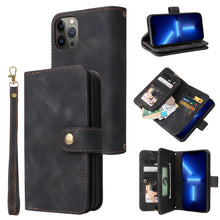 Load image into Gallery viewer, Multifunctional Card Slot Zipper Wallet Flip Leather Phone Case, For iPhone 13 Pro, For iPhone 13 Pro Max, For iPhone 14 Pro Max, For iPhone 14 Pro, For iPhone 14 Plus, For iPhone 14