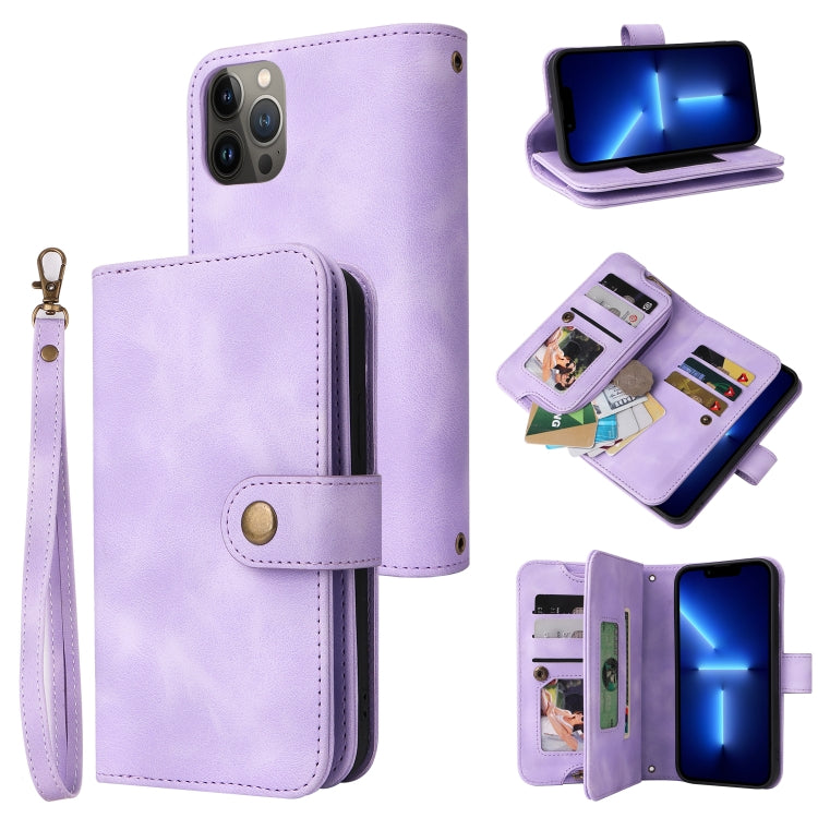Multifunctional Card Slot Zipper Wallet Flip Leather Phone Case, For iPhone 13 Pro, For iPhone 13 Pro Max, For iPhone 14 Pro Max, For iPhone 14 Pro, For iPhone 14 Plus, For iPhone 14