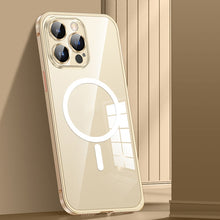 Load image into Gallery viewer, MagSafe Spring Buckle Metal Transparent Phone Case with Lens Protection, For iPhone 12 Pro Max