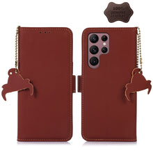 Load image into Gallery viewer, Genuine Leather Magnetic RFID Leather Phone Case, For Samsung Galaxy S22 Ultra 5G, For Samsung Galaxy S23+ 5G, For Samsung Galaxy S23 5G, For Samsung Galaxy S23 Ultra 5G