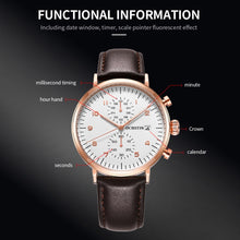Load image into Gallery viewer, Multifunctional Quartz Waterproof Men Leather Watch, OCHSTIN 6076C