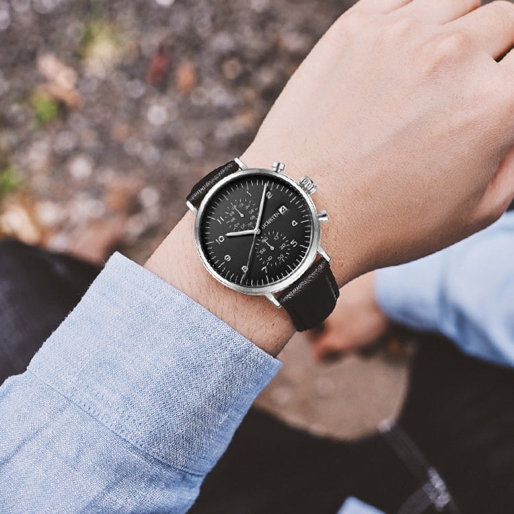 Multifunctional Quartz Waterproof Men Leather Watch, OCHSTIN 6076C