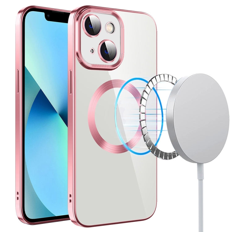 Electroplating MagSafe TPU Phone Case with Lens Film, For iPhone 14, For iPhone 14 Pro, For iPhone 14 Plus, For iPhone 14 Pro Max, For iPhone 13, For iPhone 13 Pro