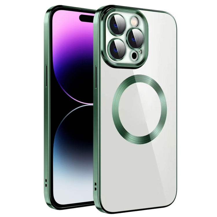 Electroplating MagSafe TPU Phone Case with Lens Film, For iPhone 14, For iPhone 14 Pro, For iPhone 14 Plus, For iPhone 14 Pro Max, For iPhone 13, For iPhone 13 Pro