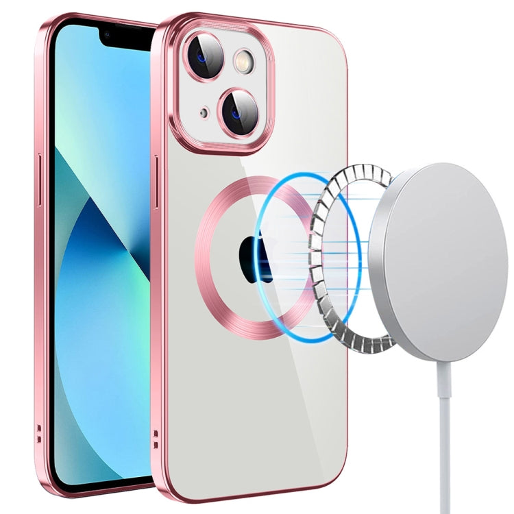Electroplating MagSafe TPU Phone Case with Lens Film, For iPhone 14, For iPhone 14 Pro, For iPhone 14 Plus, For iPhone 14 Pro Max, For iPhone 13, For iPhone 13 Pro