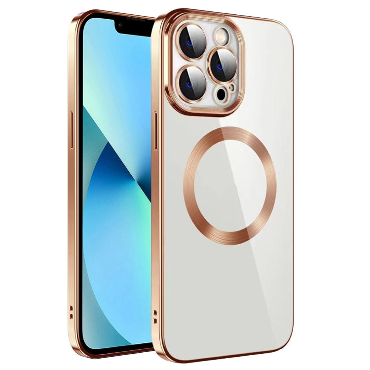 Electroplating MagSafe TPU Phone Case with Lens Film, For iPhone 14, For iPhone 14 Pro, For iPhone 14 Plus, For iPhone 14 Pro Max, For iPhone 13, For iPhone 13 Pro