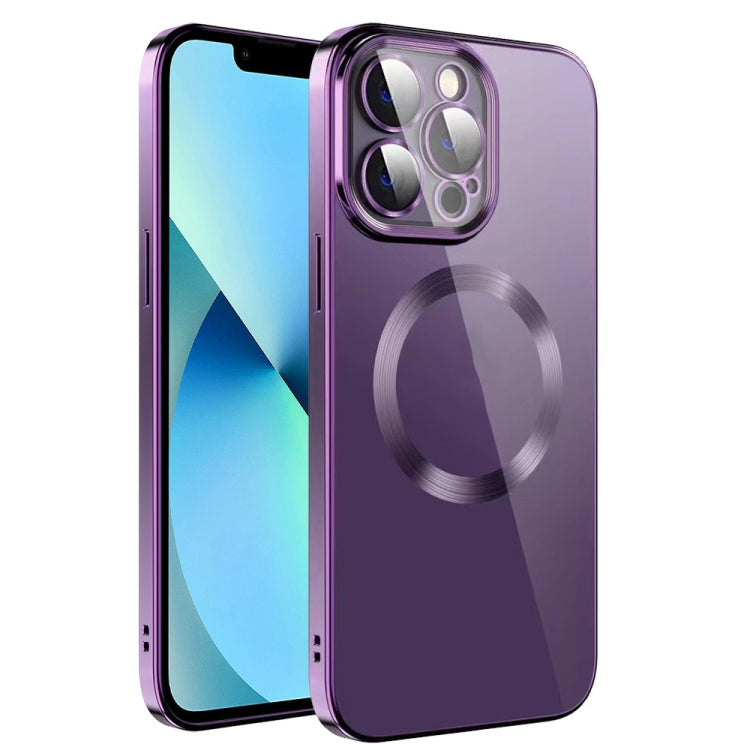 Electroplating MagSafe TPU Phone Case with Lens Film, For iPhone 13 Pro Max, For iPhone 12, For iPhone 12 Pro, For iPhone 12 Pro Max