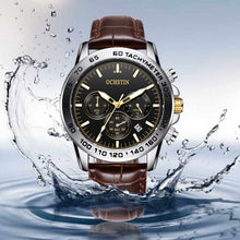 Load image into Gallery viewer, Multifunctional Quartz Waterproof Men Leather Watch