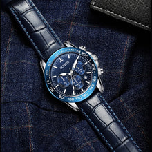 Load image into Gallery viewer, Multifunctional Quartz Waterproof Men Leather Watch
