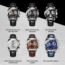 Load image into Gallery viewer, Multifunctional Quartz Waterproof Luminous Men Leather Watch