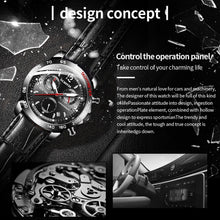Load image into Gallery viewer, Multifunctional Quartz Waterproof Luminous Men Leather Watch